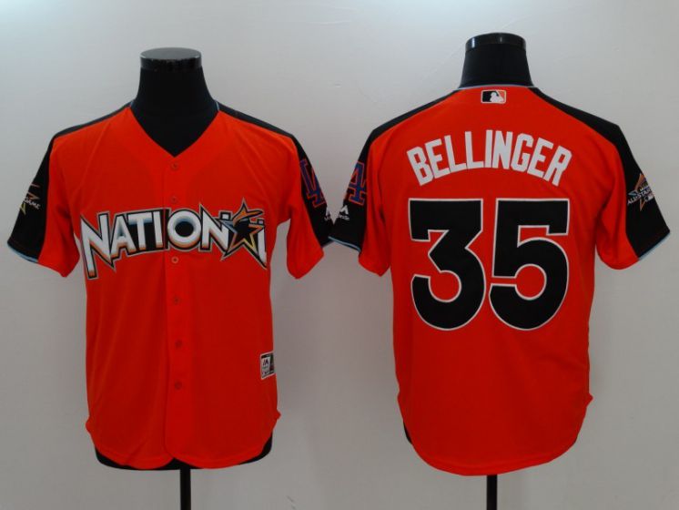 2017 MLB All-Star Washington Nationals #35 Bellinger Orange Jerseys